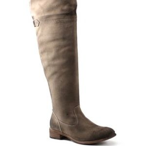 Diba Taupe Rainy Nights Suede Over-The-Knee Boot